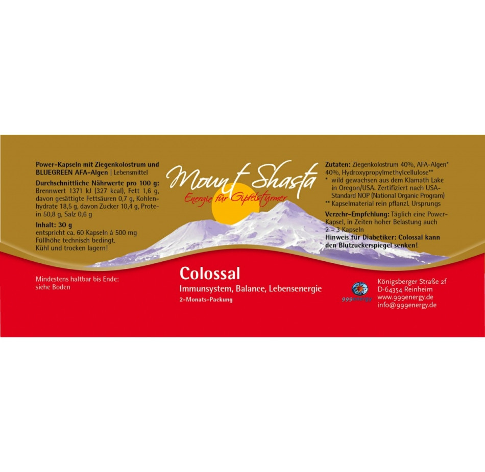 Mount Shasta COLOSSAL 45 Kapseln