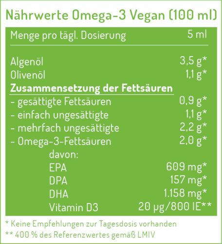 3x 100 ml NORSAN Omega-3 Vegan