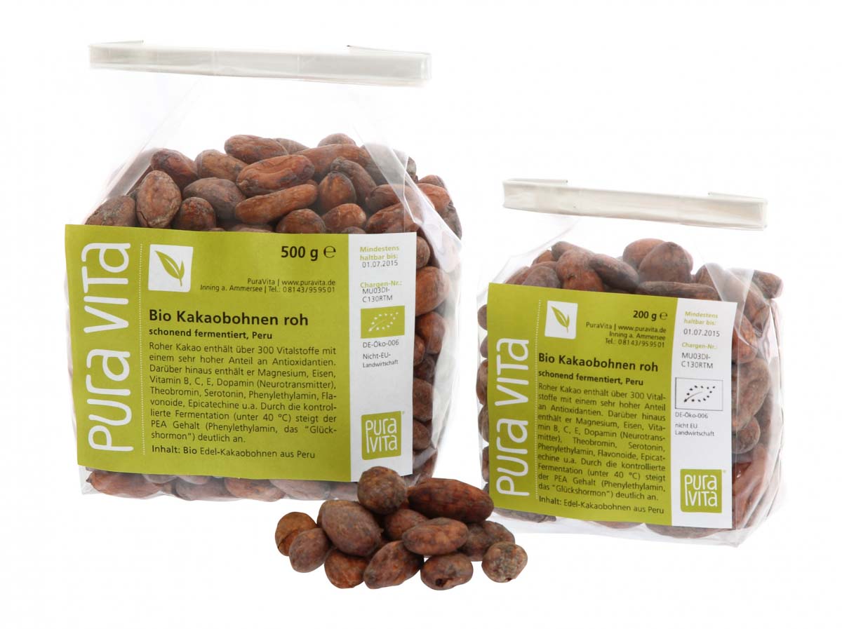Bio Kakaobohnen schonend fermentiert&roh 200g